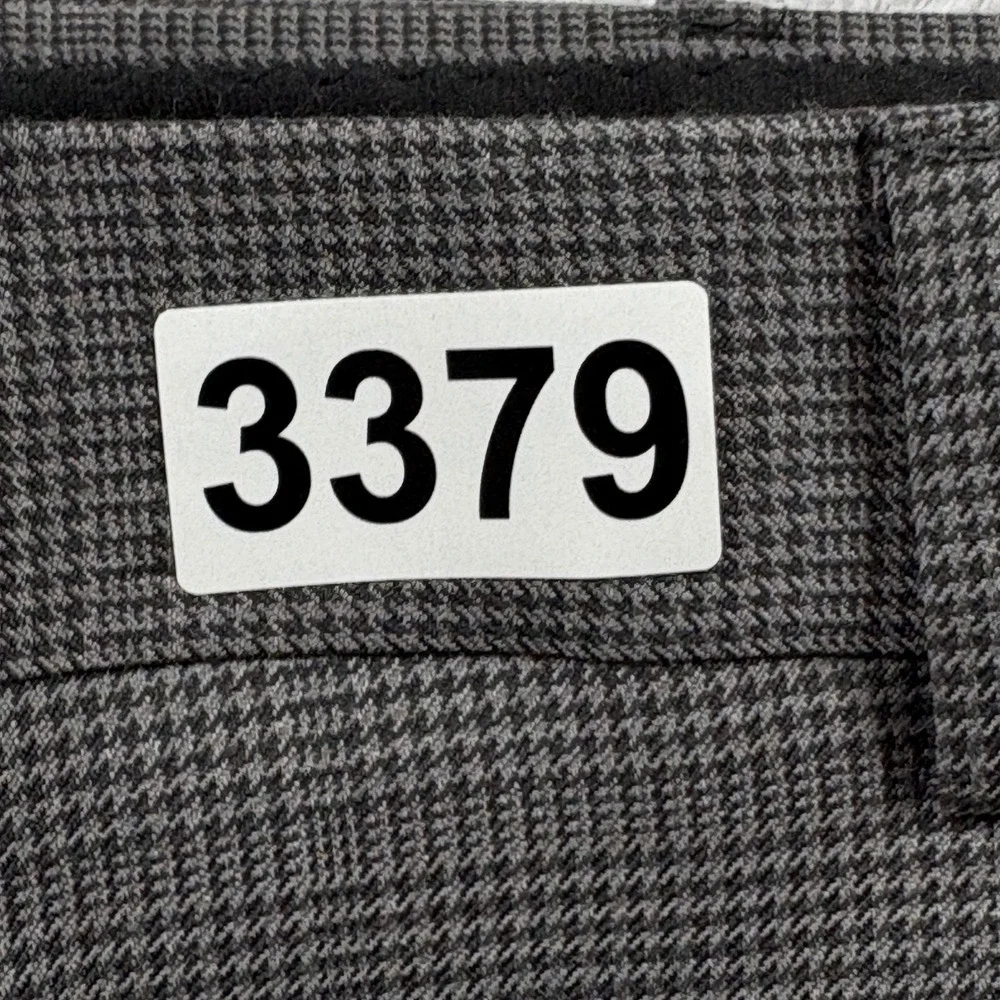 Stafford CoolMax Ecomode Gray Houndstooth Classic Wool Blend Dress Pants 40x32